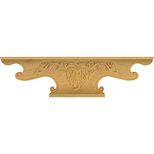 4 1/2 x 17 x 1 Center Acanthus Ogee Foot in Knotty Pine, Osborne Wood Products, Mfr#: 4323P